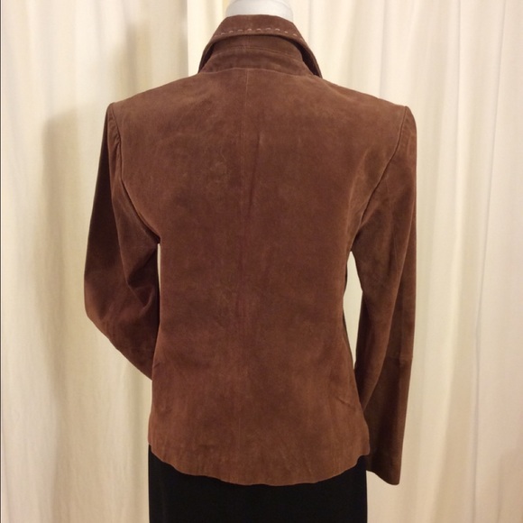 KC Collection Rust/Brown Suede Jacket - Picture 5 of 8
